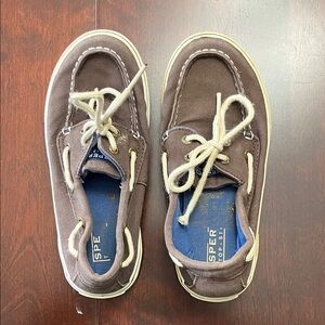 Sperry Kids Brown Canvas Sneakers